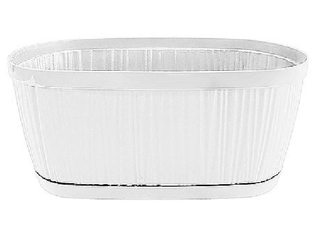 Горшок для цветов InGreen BARCELONA 2,7л, 275х145мм овальный белый